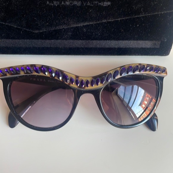 Prada Accessories - 🔥 PRADA Cat eye embellished with crystal sunglasses gradient